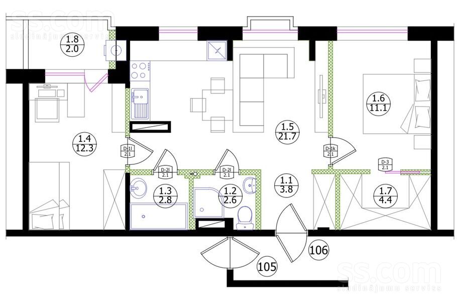 Viršu 11, Rīga — dzivoklis