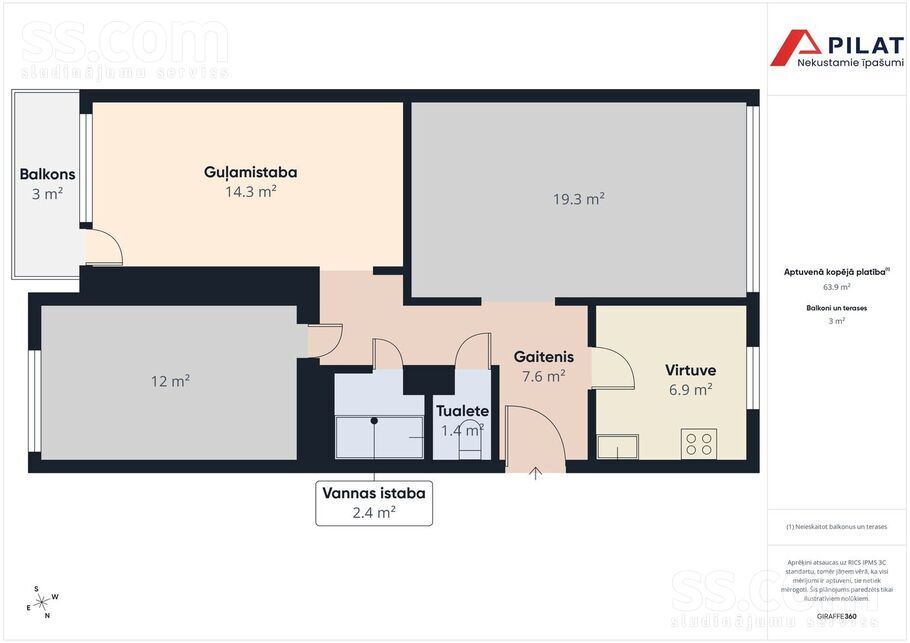 Oskara Kalpaka iela 109, Liepāja un raj., Liepāja — dzivoklis
