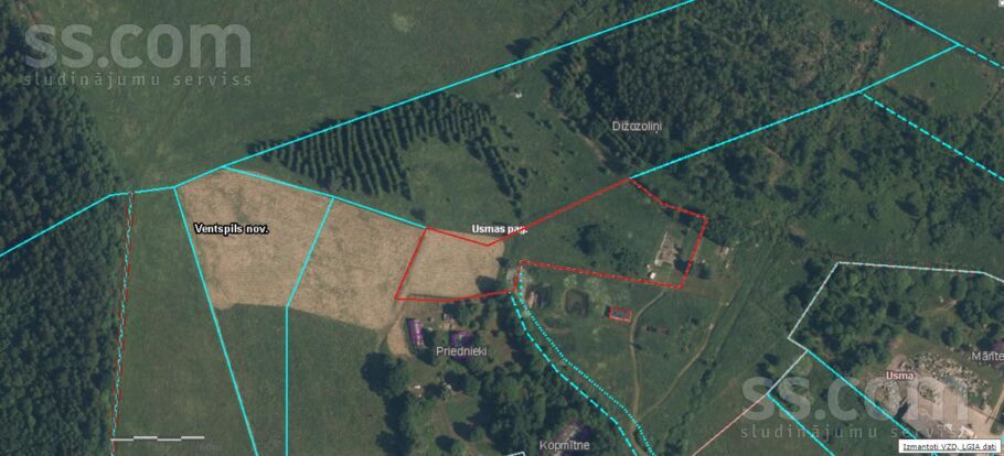 Auziņi, Usma, Ventspils un raj., Usmas pag. — zeme