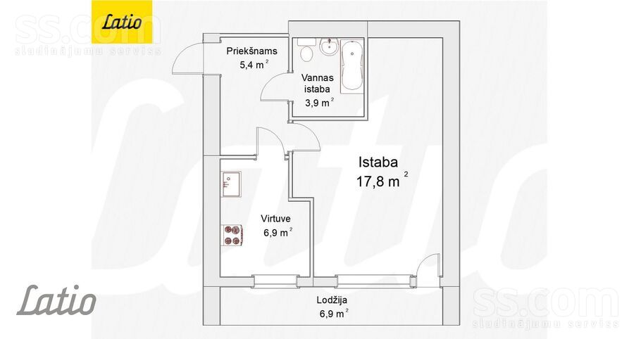 Susējas 20, Sala, Jēkabpils un raj., Salas pag. — dzivoklis