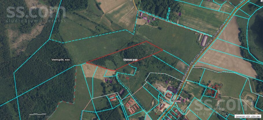 Dižozoliņi, Usma, Ventspils un raj., Usmas pag. — zeme