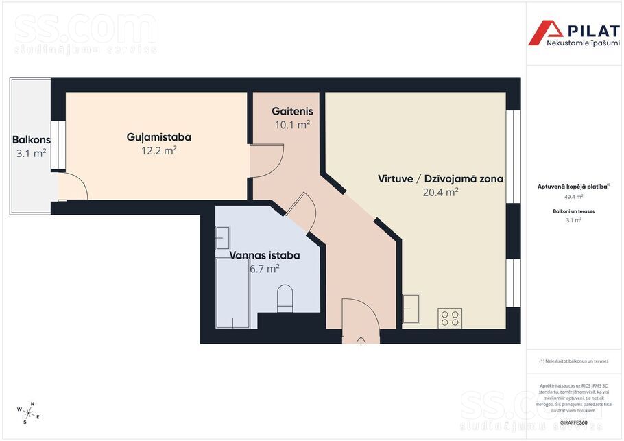 Nogāzes iela 2b, Ogre un raj., Ogre — dzivoklis