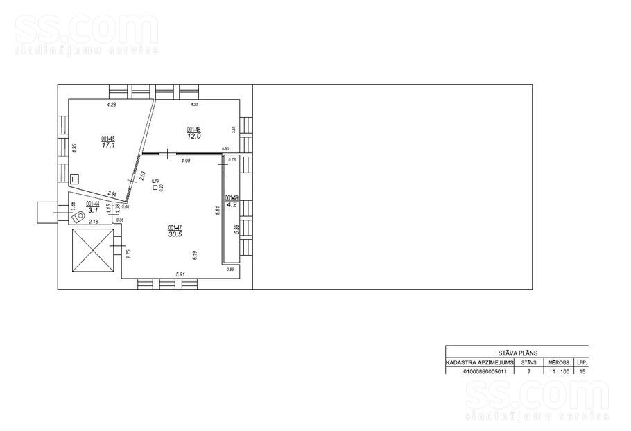 Krimuldas 2a, Rīga, Teika — telpa
