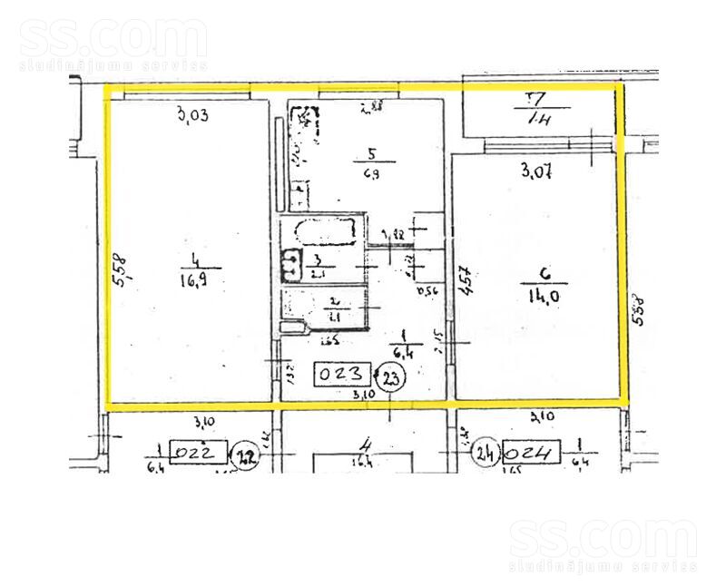 Tisē 75, Liepāja un raj., Liepāja — dzivoklis