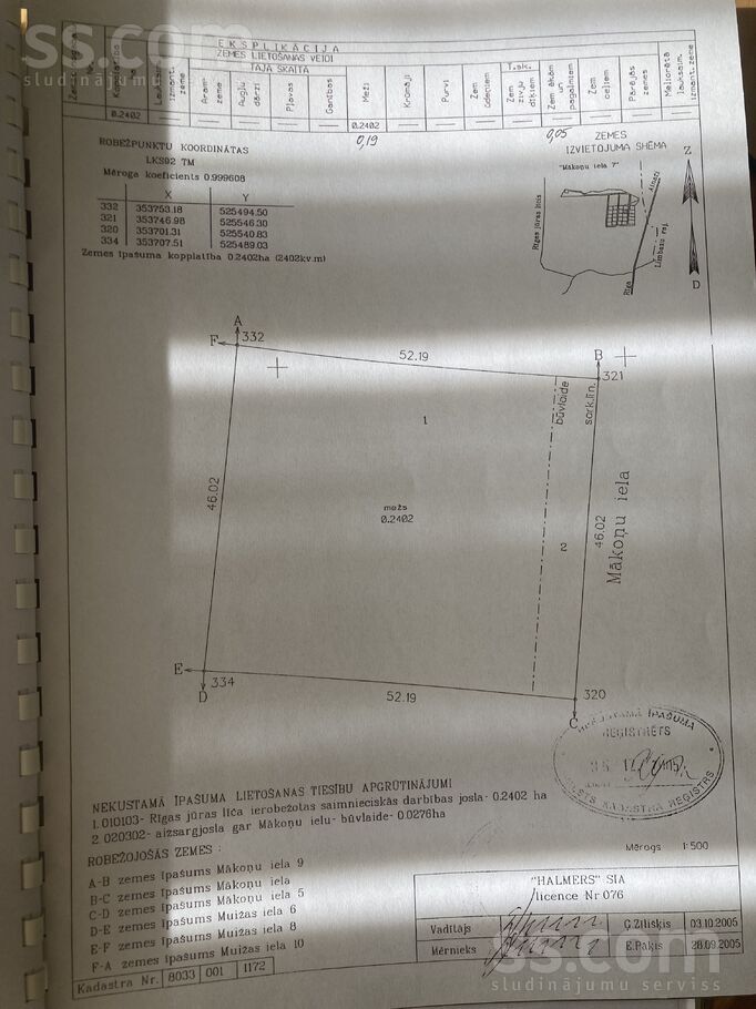 Mākoņu iela 5, Zvejniekciems, Rīgas rajons, Saulkrastu l. t. — zeme