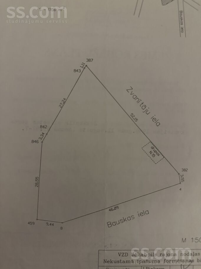 Zvanītāju 15, Jēkabpils un raj., Jēkabpils — zeme