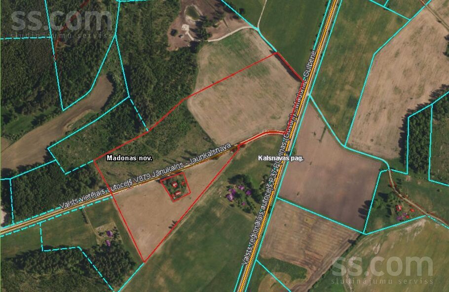 Dzilnas, Jaunkalsnava, Madona un raj., Kalsnavas pag. — zeme