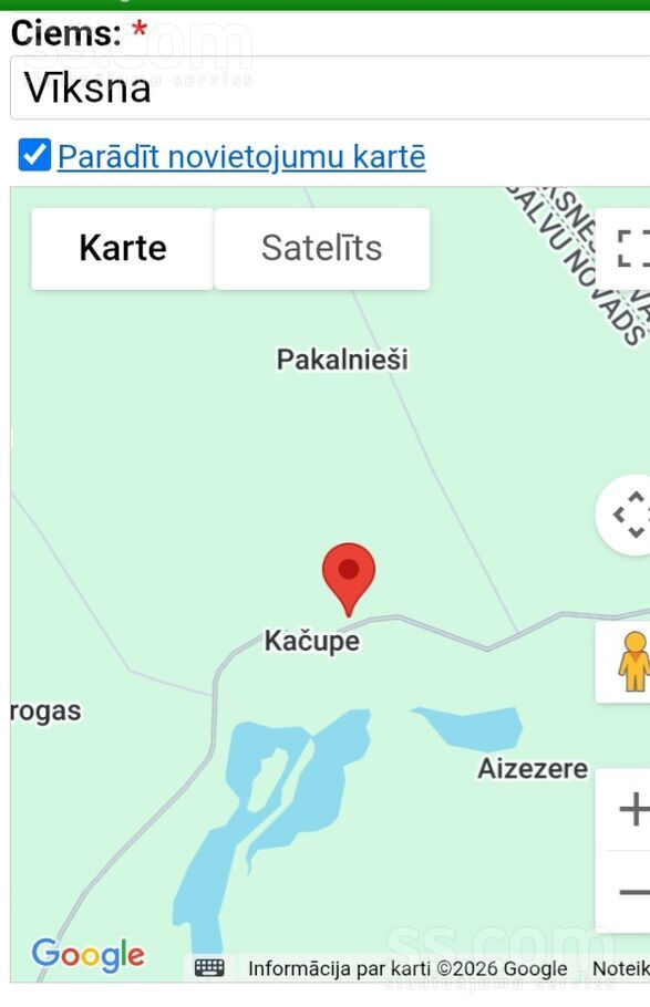 Vīksnas pag, Vīksna, Balvi un raj., Vīksnas pag. — zeme