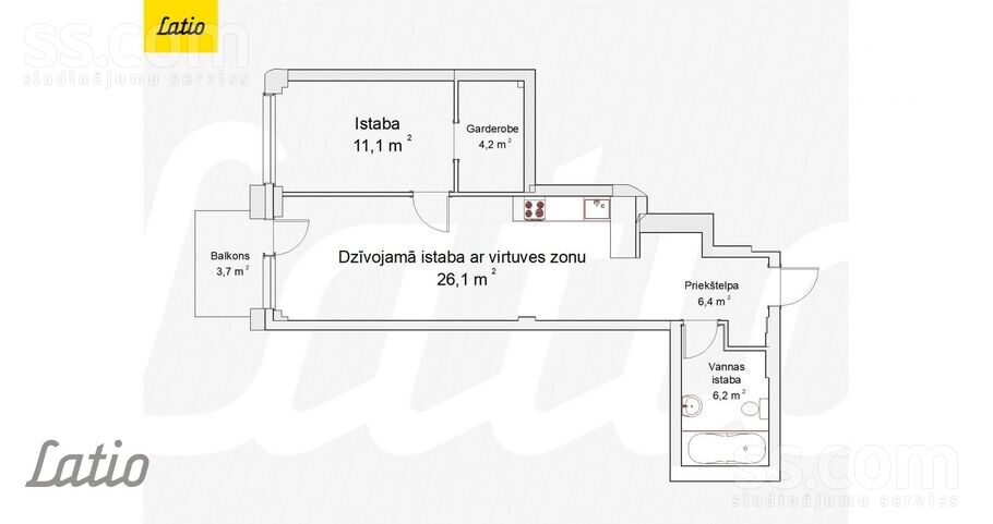 Brīvības gatve 201 k-3, Rīga — dzivoklis