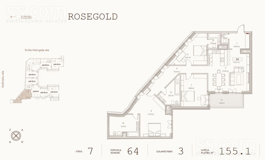 Strēlnieku 8, Rīga — dzivoklis