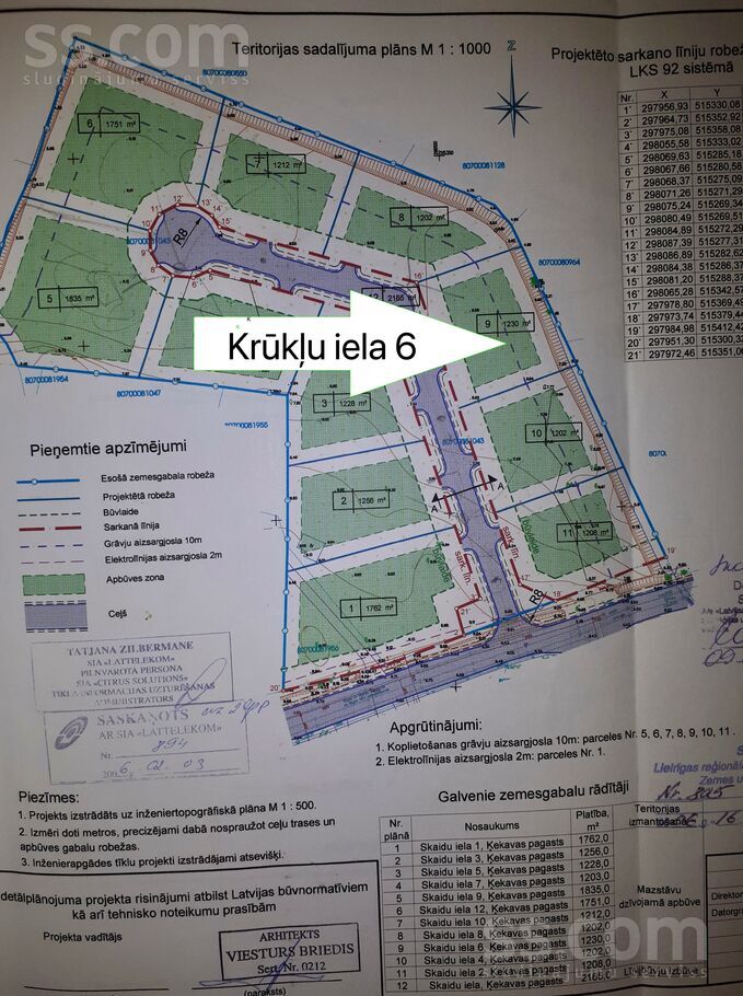 Krūkļu iela 6, Odukalns, Rīgas rajons, Ķekavas pag. — zeme