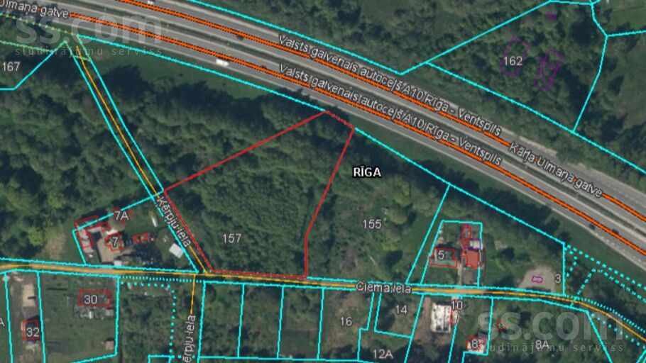 Ulmaņa g. 157, Rīga — zeme