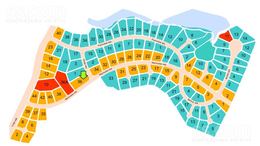 Mazmuižas iela 36, Ogre un raj., Ogre — zeme