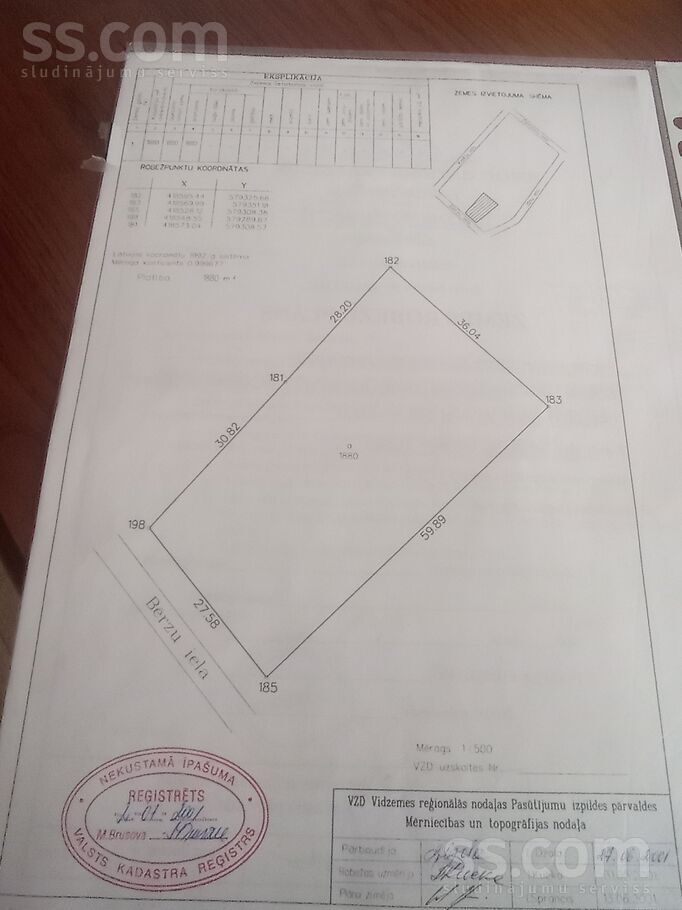 Bērzu 27, Valmiera un raj., Rūjiena — zeme