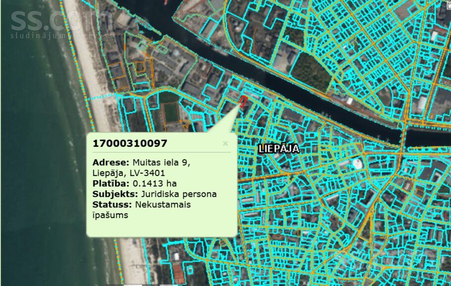 Muitas 9, Liepāja un raj., Liepāja — zeme