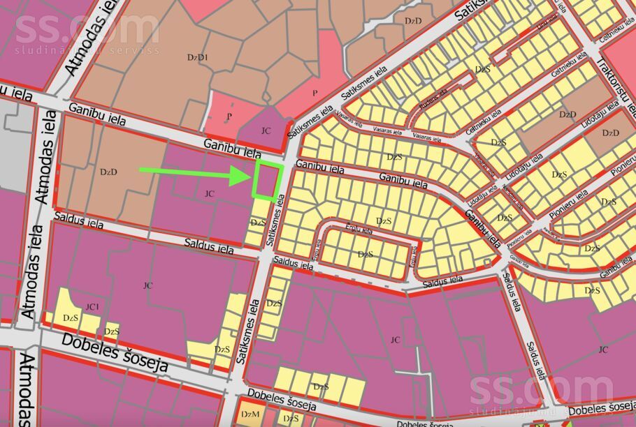 Ganību iela 51, Jelgava un raj., Jelgava — zeme