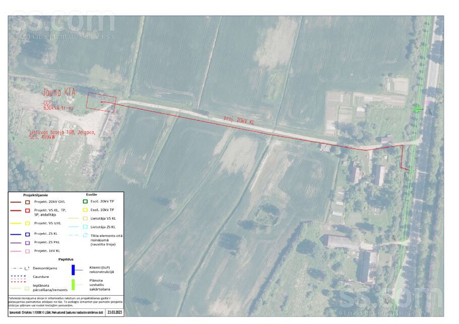 Lietuvas šoseja 108, Jelgava un raj., Jelgava — zeme