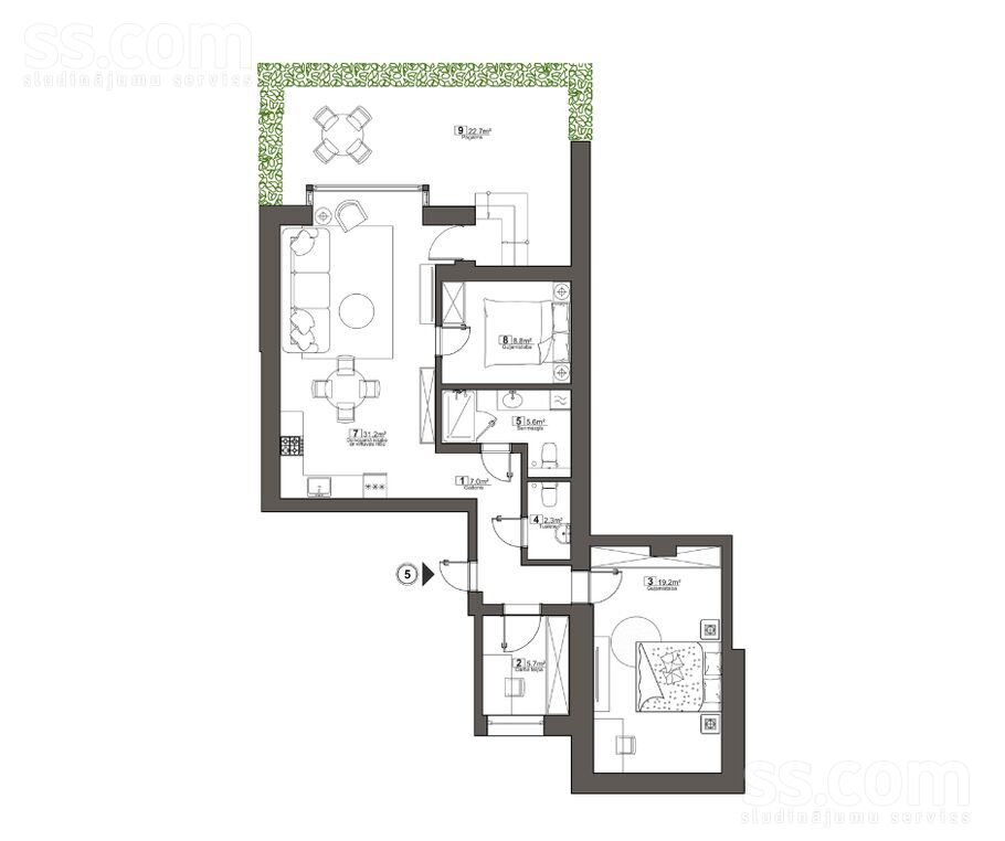 Ķemeru iela 58, Jūrmala — dzivoklis