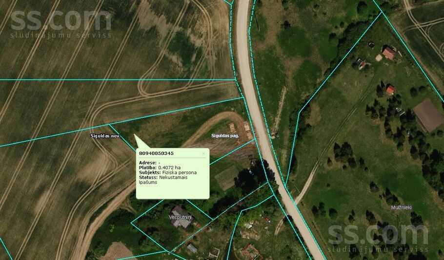 Meldru iela, Jūdaži, Rīgas rajons, Siguldas pag. — zeme