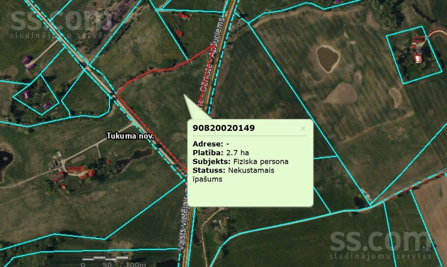 Strautlejas, Tukums un raj., Tukums — zeme