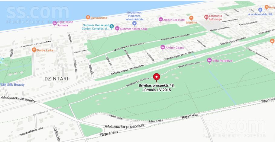 Brīvības prospekts 48, Jūrmala — zeme