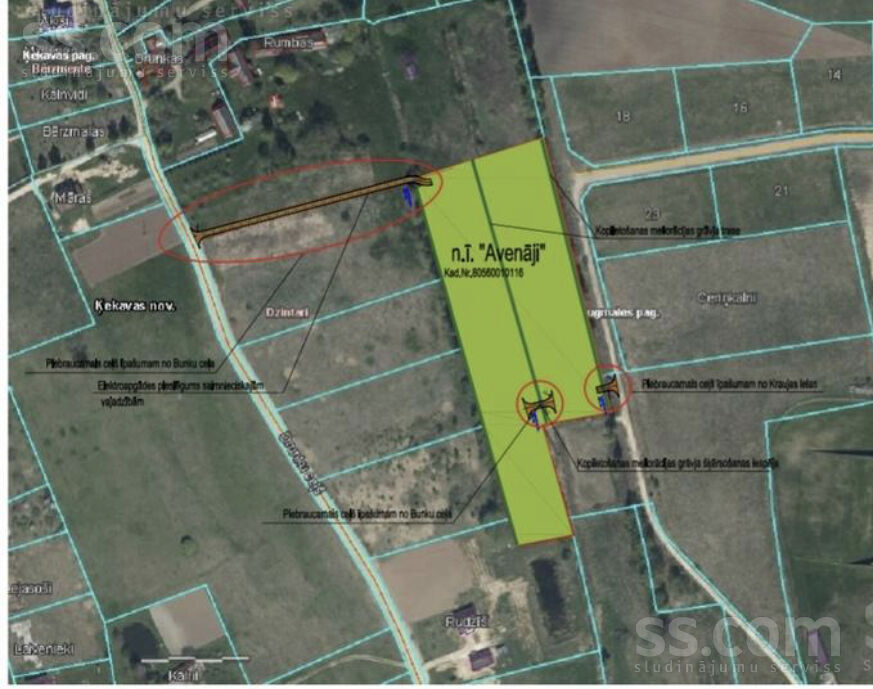 Kraujas iela, Daugmale, Rīgas rajons, Daugmales pag. — zeme