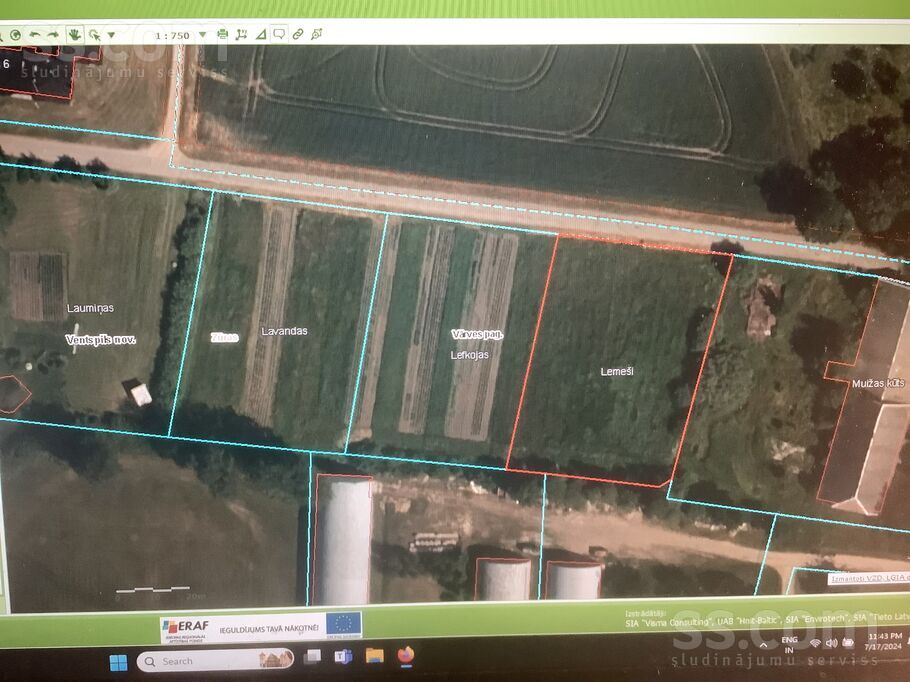 Lavandas, Zūras, Ventspils un raj., Vārves pag. — zeme