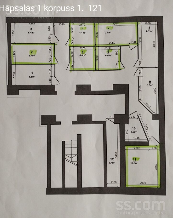 Hāpsalas 1, Rīga, Sarkandaugava — telpa