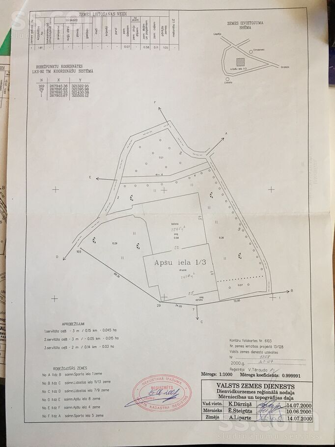 Apšu 1/3, Cimdenieki, Liepāja un raj., Grobiņas pag. — zeme