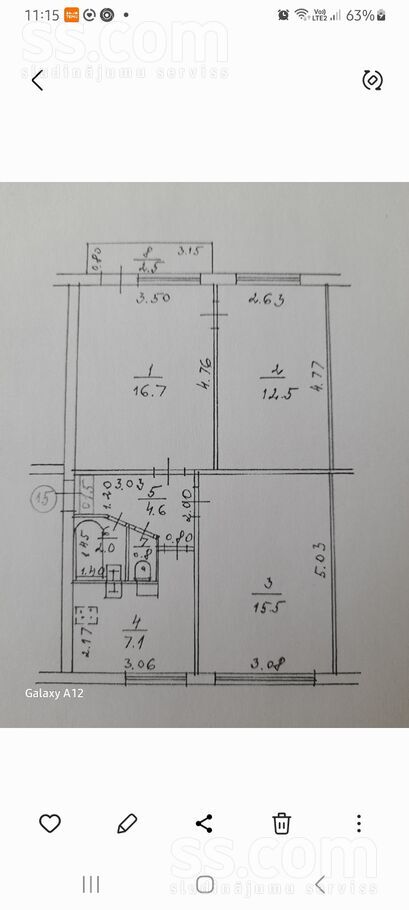 Spartaka 14, Brankas, Jelgava un raj., Cenu pag. — dzivoklis
