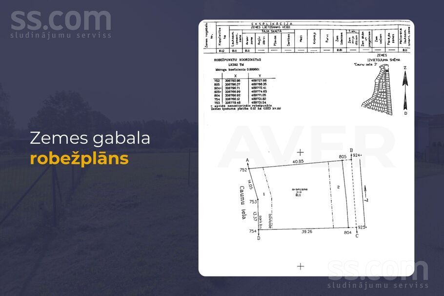 Caunu iela 3, Lapsas, Rīgas rajons, Babītes pag. — zeme