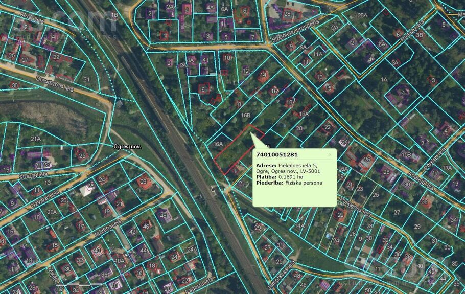 Piekalnes 5, Ogre un raj., Ogre — zeme