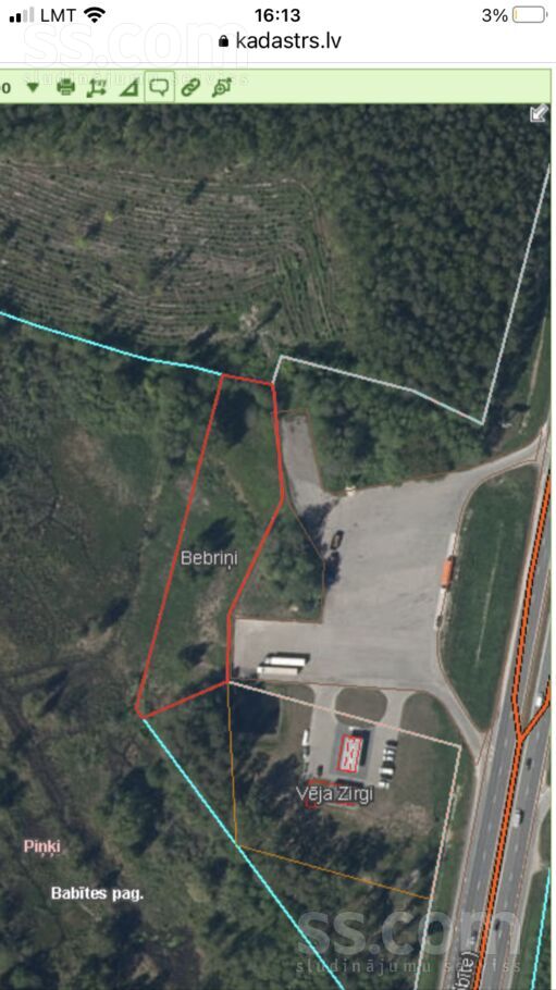 Bebriņi, Piņķi, Rīgas rajons, Babītes pag. — zeme