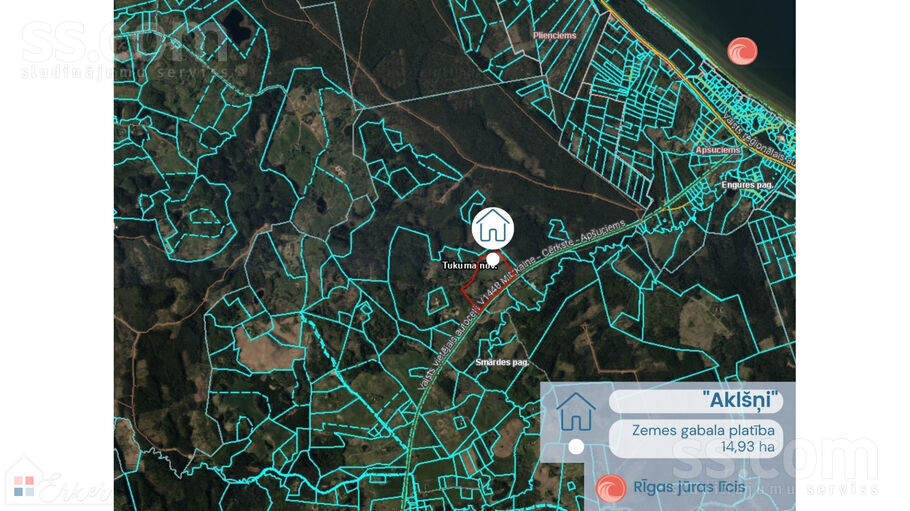 Alkšņi, Cērkste, Tukums un raj., Smārdes pag. — zeme