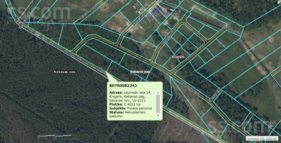 Lapmežu iela 14, Krogsils, Rīgas rajons, Ķekavas pag. — zeme