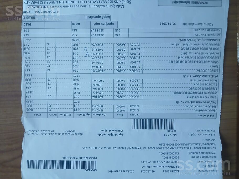 Meža 3, Jaunolaine, Rīgas rajons, Olaines pag. — dzivoklis