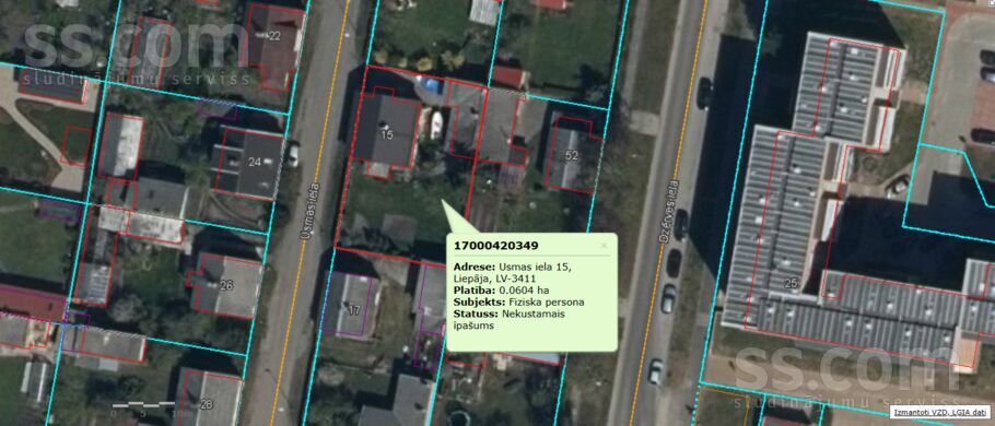 Usmas iela 15, Liepāja un raj., Liepāja — maja