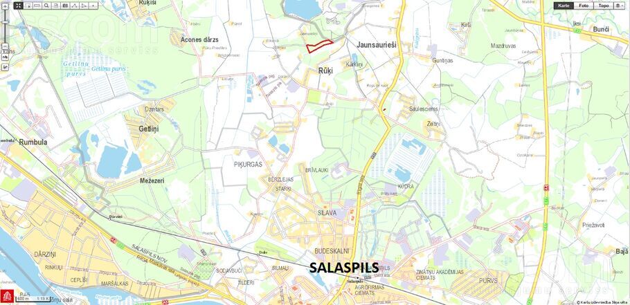 Mežkalni, Rūķi, Rīgas rajons, Salaspils l. t. — zeme