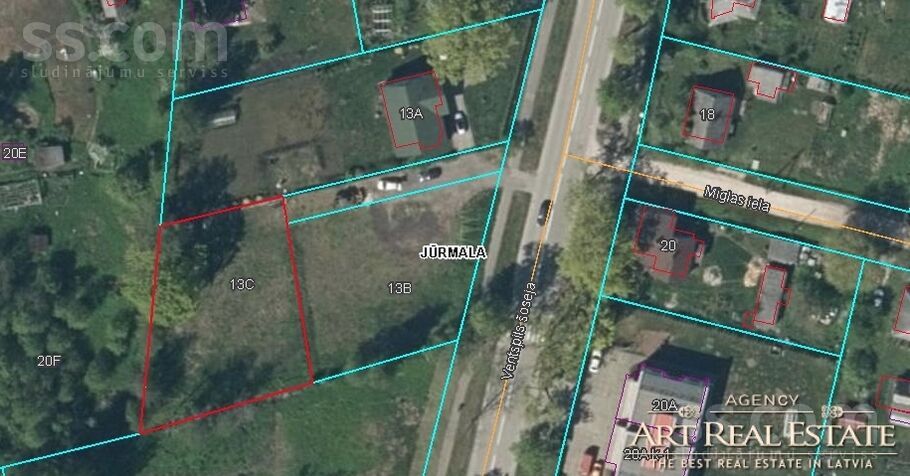 Ventspils šoseja 13c, Jūrmala — zeme