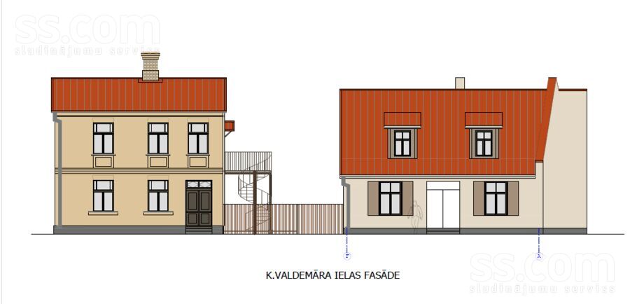 Kr. Valdemāra iela 23, Ventspils un raj., Ventspils — maja