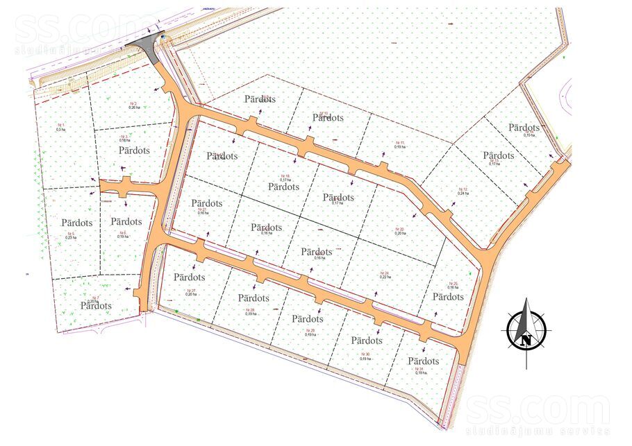 Plūdoņu iela 5a, Roja, Talsi un raj., Rojas pag. — zeme