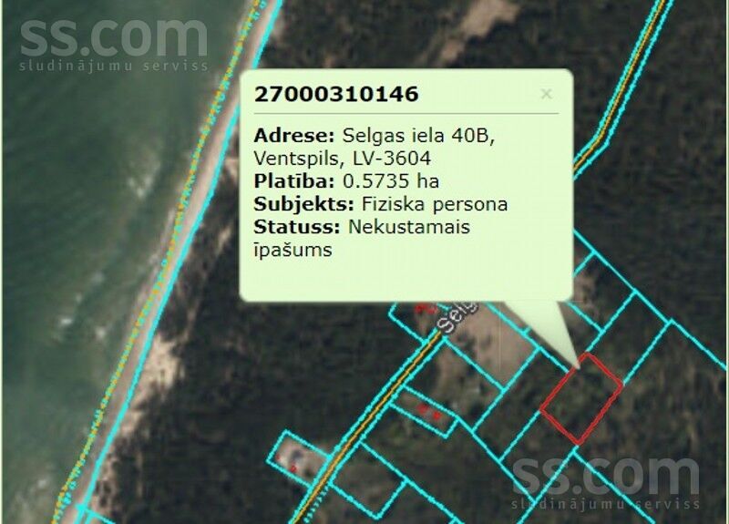 Selgas 40b, Ventspils un raj., Ventspils — zeme
