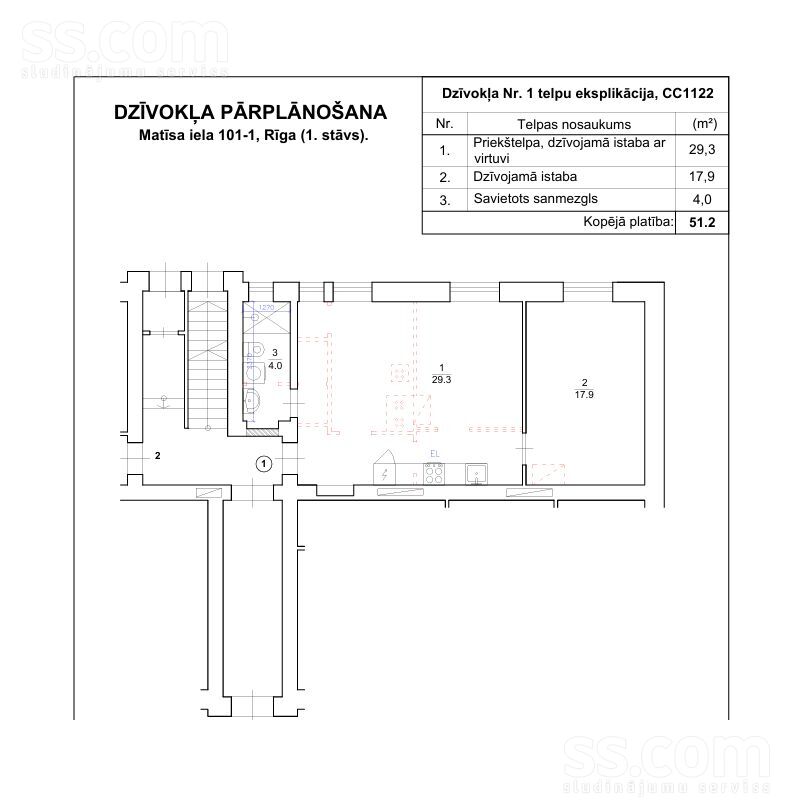 Matīsa 101, Rīga — dzivoklis