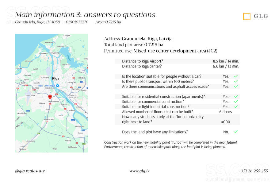 Graudu iela, Mārupe, Rīgas rajons, Mārupes pag. — zeme