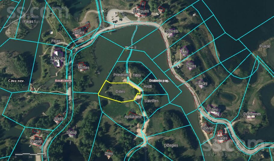 Dilles, Amata, Cēsis un raj., Drabešu pag. — zeme