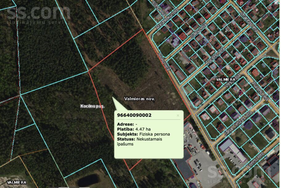 Sloku iela, Valmiera un raj., Valmiera — zeme