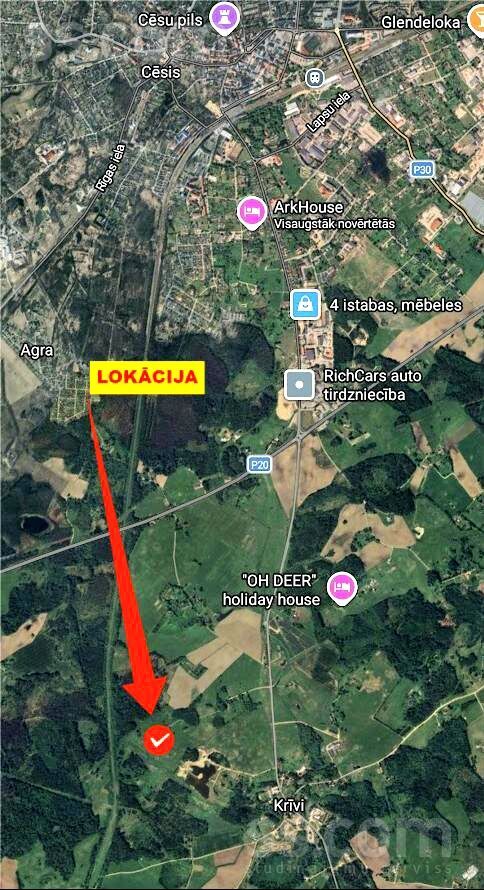 Cēsis-Krīvi, Cēsis un raj., Cēsis — zeme