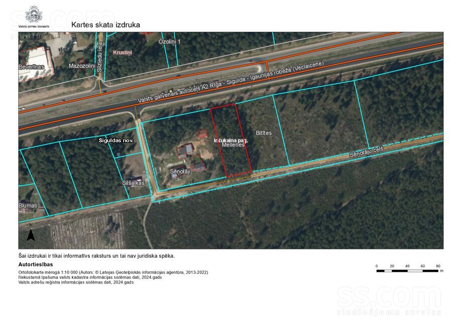 Mellenes, Inčukalns, Rīgas rajons, Inčukalna nov. — zeme