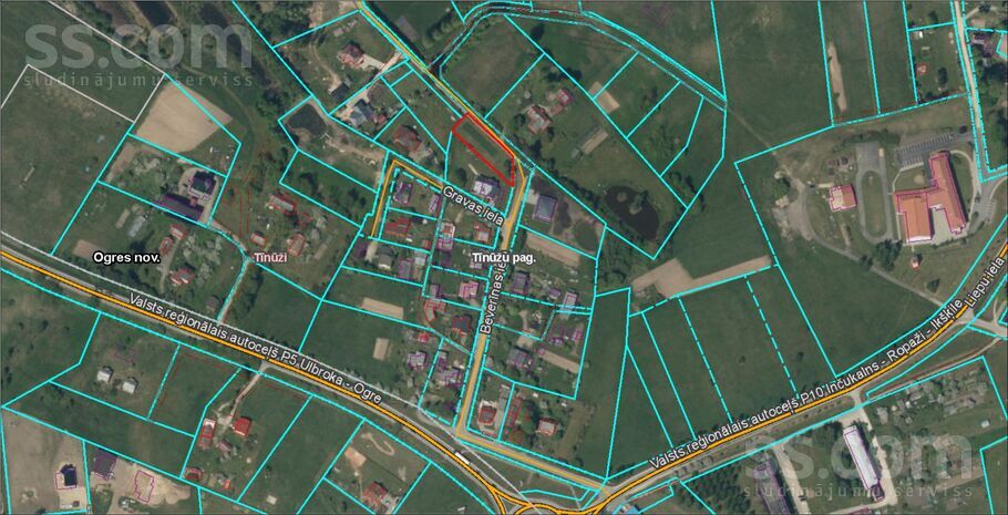 Beverīnas iela 13, Tīnūži, Ogre un raj., Ikšķiles l. t. — zeme