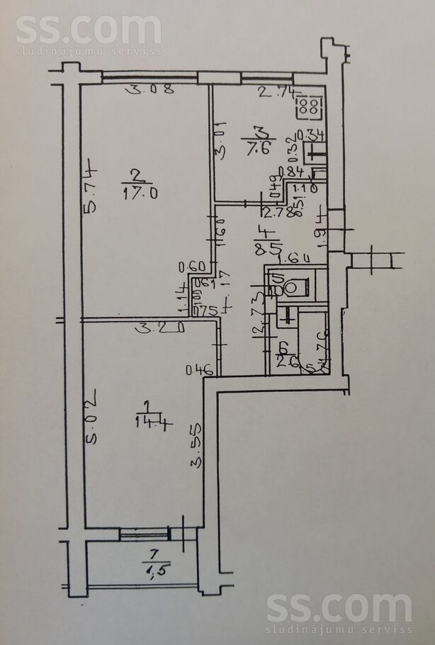 Blaumaņa 3, Jelgava un raj., Jelgava — dzivoklis
